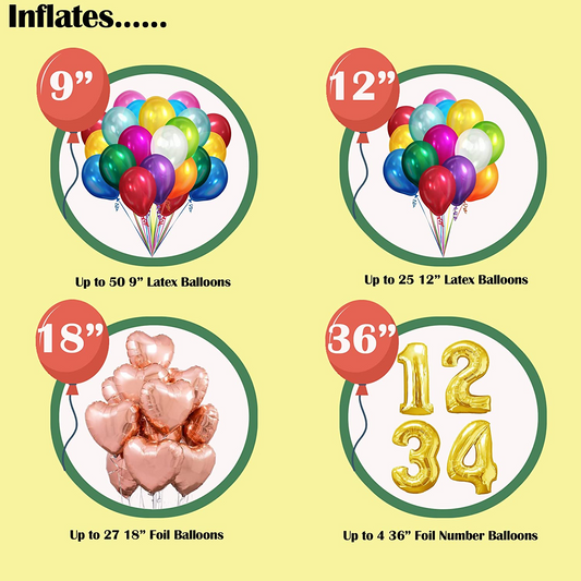 Wholesalehome 14.9 Cu. Ft. Disposable Helium Tank Kit with 50 Assorted Latex Balloons, Ribbon and Tie Tool