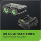 Greenworks 80V 21-Inch Brushless Self-Propelled Cordless Lawn Mower with 4.0Ah Battery and Charger