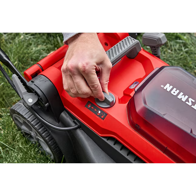 CRAFTSMAN V20 CMCMWP120M2 15-Inch Cordless Push Lawn Mower Kit with Two 4Ah Batteries, Chargers and Bagger