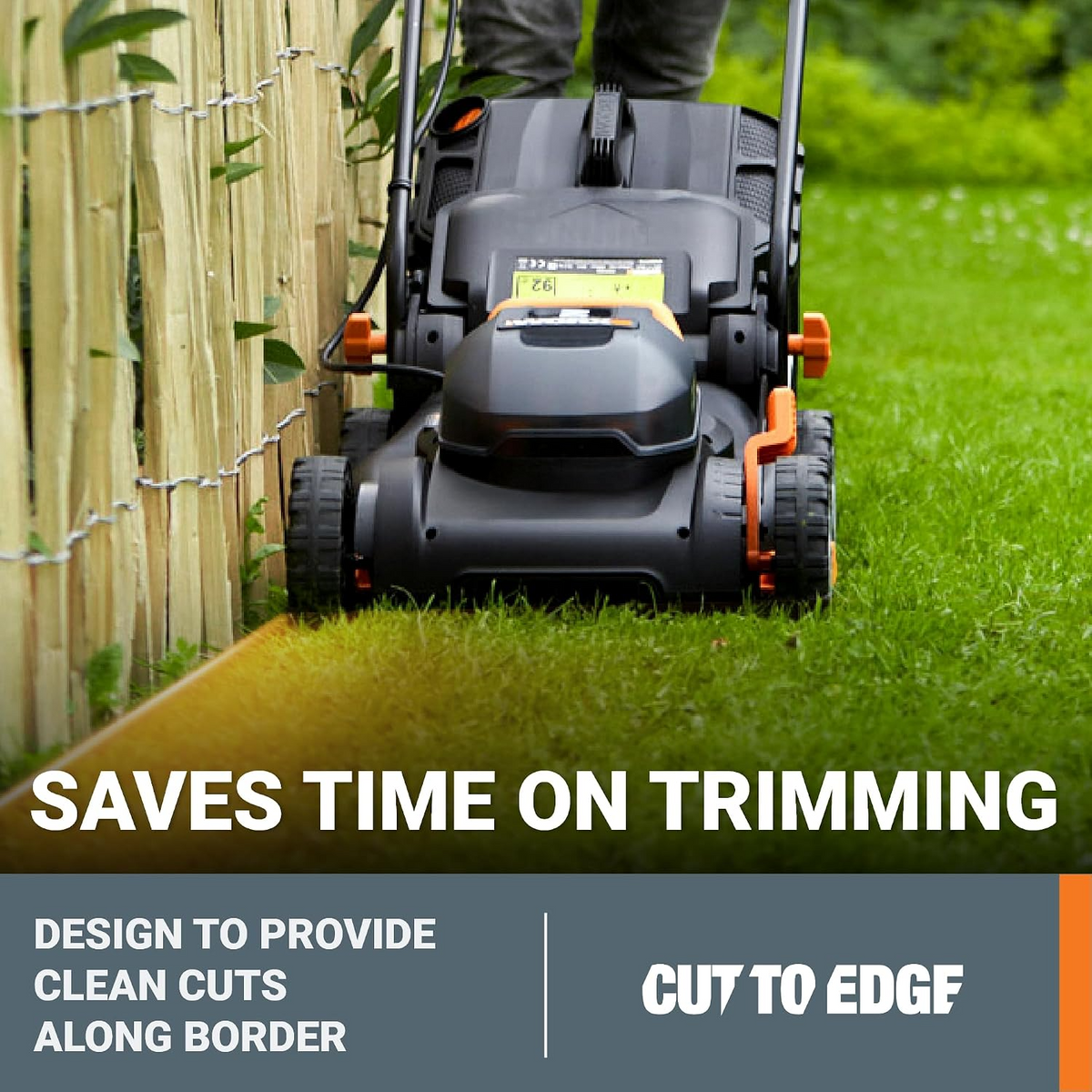 WORX WG743 40V Power Share 17-Inch Cordless Push Lawn Mower Kit with Two 4Ah Batteries and Dual Charger