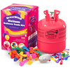 GreatWhip 22L Disposable Helium Tank Kit – Fills Up to 100 9-Inch Latex Balloons, Includes 50 Balloons & Ribbon