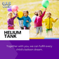 GasClub 22L Disposable Helium Tank Kit – Fills Up to 100 9-Inch Latex Balloons with 50 Balloons & Ribbon