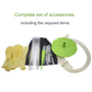 Cherish XT 17-Inch Balloon Stuffing Machine Kit with Expander, Air Pump, 5 BOBO Balloons and 5 Latex Balloons – Green