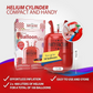 Party Factory 2-Pack 400L Disposable Helium Tank Kit – Fills Up to 100 9-Inch Balloons with Easy-Fill Valves